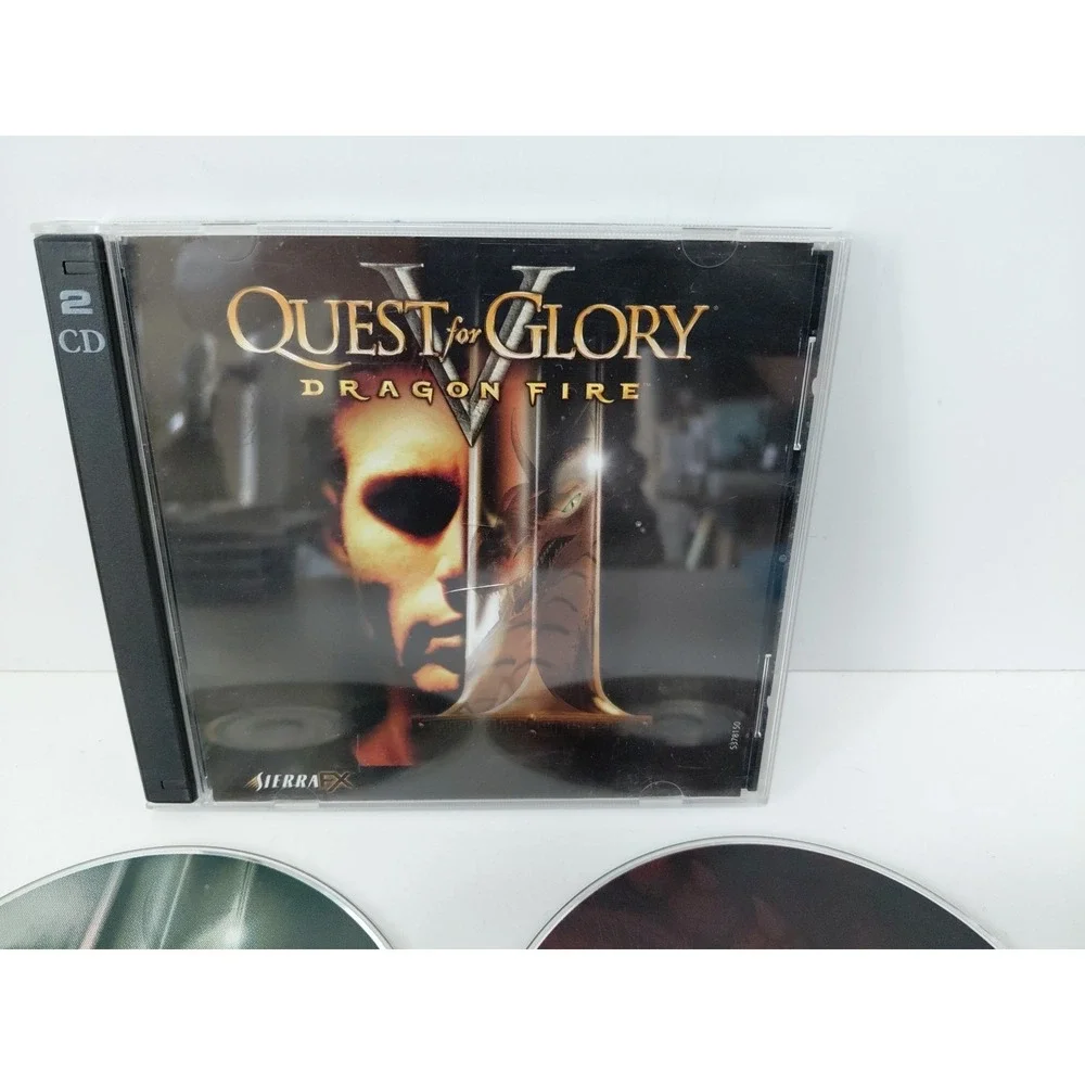 Quest for Glory‎ V: Dragon Fire PC Game 1998 2 Disc - Discs EX